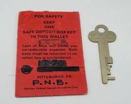 Pittsburgh National Bank Diebold Safety Deposit Key w/ Envelope - $14.84