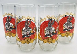Four (4) 1990 Happy Birthday Bugs Bunny 50th Warner Brothers Glass Looney Tunes  - £7.58 GBP