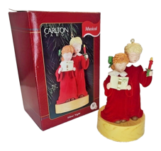 Silent Night 1998 Christmas Ornament VTG Carlton Cards Musical Indoor Decoration - $22.44