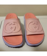 GUCCI Miami Interlocking G Platform Rubber Slides Sugar Pink Womens Sz 3... - $379.45
