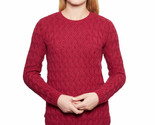 Jeanne Pierre ~ Cable Knit Crew Neck Sweater ~ Women&#39;s Size Medium ~ Red... - $22.44