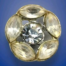 Rhinestone Jeweled Fancy Vintage Single Button - £9.85 GBP