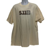 5.11 Tactical Mens Size 2XL T Shirt Bullet Logo Cream Beige New with Tag! - £12.66 GBP