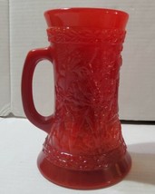 Fenton Red Carnival Glass Bicentennial 1976 Liberty Bell Drinking Mug Vi... - $41.74