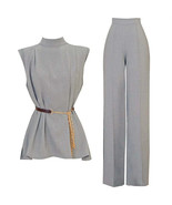 Sleeveless Slim With Sashes Pants Suit - $1,788.51 MXN