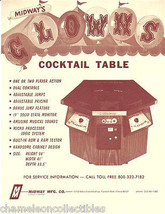 Clowns Cocktail 1978 Video Arcade Game Sales Flyer Vintage Promo Retro Artwork - £9.66 GBP