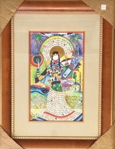Raphael Abecassis &quot;Lady Of Valor&quot; Original Gouache Painting Framed H/SIGNED Coa - £2,477.59 GBP