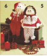 24&quot; Stuffed Soft Toy Xmas Santa Bear Bunny Doll Wood Body Sitter Sew Pat... - $12.99