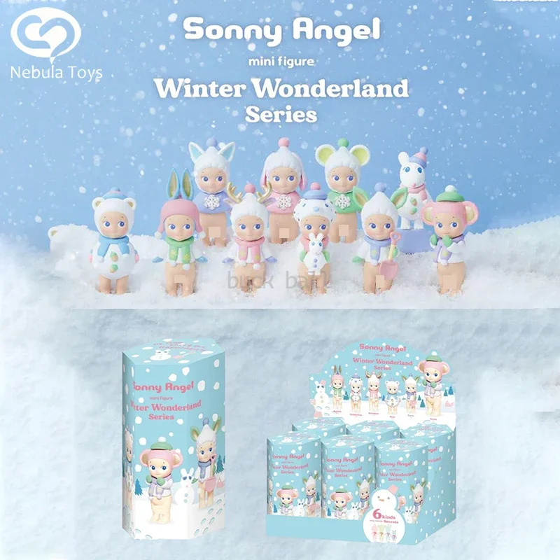 Sonny Angel Winter Wonderl Series Blind Box Anime Figure Mini Angel Cute Hippers - £21.09 GBP+