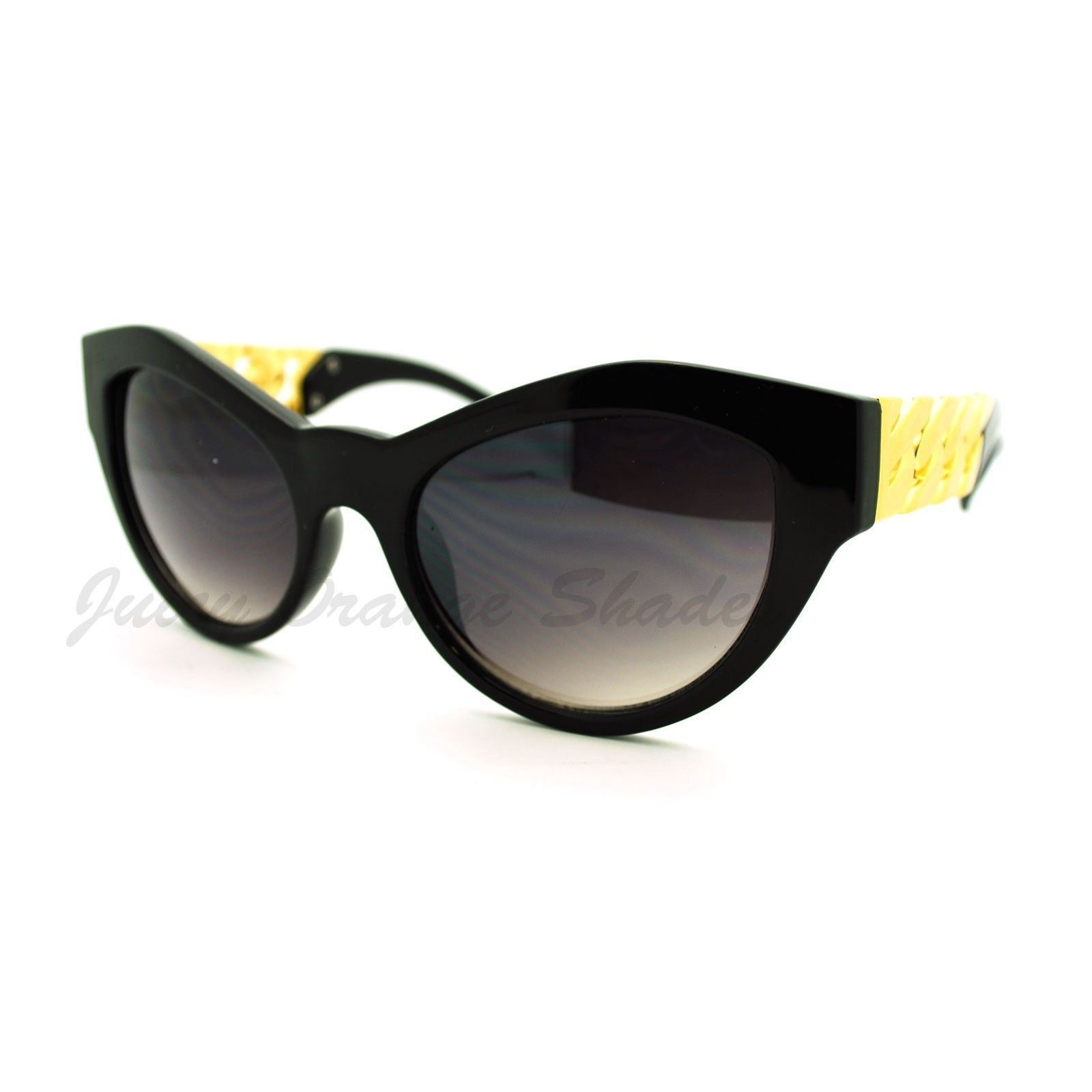 Womens Fashion Sunglasses Designer Chain Frame Oval Cateye UV 400 - $7.87