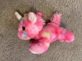 Aurora 7&quot; Jellyroll Unicorn #16700 Stuffed Plush Pink Tye Dye - £9.59 GBP