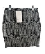 Zara Trafaluc Fall Winter Collection Pencil Skirt S Black White Zigzag NWT - £22.89 GBP