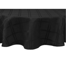 Origins Fabric Tablecloth Black 70&quot; Round Spill Leak Proof Easy Care Halloween - £23.44 GBP