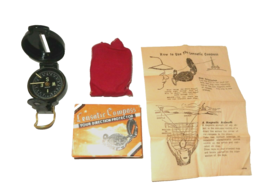 Vintage Lensatic Engineers Compass Japan With Original Box Pouch Instruc... - £16.51 GBP
