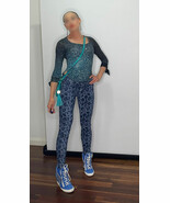 Snakeskin Print Sexy Skinny Jeans, Vintage Designer Jeans, Make offer we... - €161,76 EUR