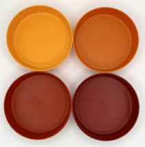 Vintage Tupperware Set of 4 Bowls 1405 No Lids Red Orange Yellow SKU U149 - £18.37 GBP