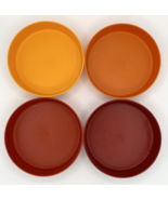 Vintage Tupperware Set of 4 Bowls 1405 No Lids Red Orange Yellow SKU U149 - £18.37 GBP