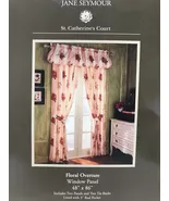 Jane Seymour Floral Overture Pink Rose Romantic 2pc 96x86 Drapery Panel ... - $80.00