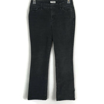St Johns Bay Womens Pants Size 8 Gray Corduroy Stretch Pockets Hemmed Ca... - $19.25