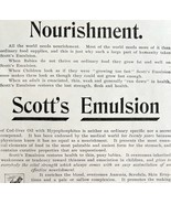 Scott&#39;s Emulsion Medicine 1894 Advertisement Victorian Medical Nourish A... - $367.32 MXN