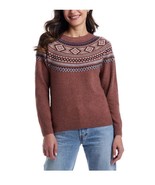 Weatherproof Vintage Womens Sweater Copper Fair Isle Long Sleeves Christ... - $60.62 CAD