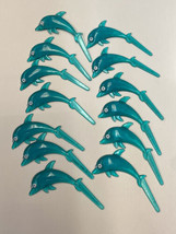 Bakery Crafts 2007 Party Cupcake Picks Teal Dolphin Ocean Theme Lot 13 - £10.03 GBP