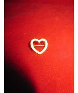 Vintage Miniature Golden Metal Heart Pin - £6.84 GBP