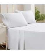 Queen Sheet Set, 4 Pcs Extra Soft Bedding Sheets &amp; Pillowcases, Deep Poc... - $39.59