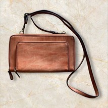 JOY SUSAN  Crossbody Shoulder Bag Clutch Brown Vegan Leather Bag - £26.00 GBP