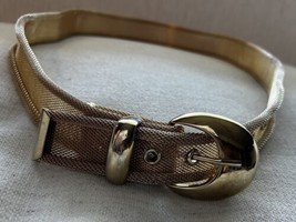 Vintage Gold Mesh Metal Belt Size Medium Waist Sz 29.5”-33.5” - £24.90 GBP