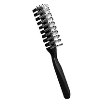 12 Pack Black 8&quot; Hard Bristle Hairbrushes Women/Men Rounded Tips - £10.14 GBP