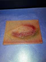 Vintage USSR Soviet Card Holder Purse Case with Old Car pattern Brown - £12.20 GBP