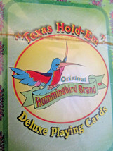 New Texas Hold Em Deluxe Playing Cards Deck Wrapped Vintage Hummingbird Brand - £6.33 GBP