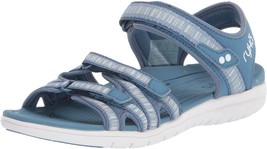 New Ryka Blue Comfort Wedge Sandals Size 9 W Wide - £41.73 GBP