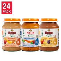 An item in the Baby category: HOLLE ORGANIC BABY INFANT FOOD WEANING 6+ MONTHS FRUIT VEGGIES BULK 24 JAR PACK