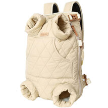 Anywags Pet Carrier Beige Cozy Backpack for Winter with Hoodie and Pocke... - $90.90