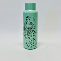 Starbucks Anniversary 50th Sea Green Siren Mermaid Stainless Steel Water... - $147.51