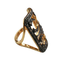 Victorian 1.20ct Rose Cut Diamond Designer Christmas Wedding Ring - £430.05 GBP