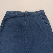 Lee Casuals Wrinkle Free RN#34783 Womens Blue Cotton Pencil Denim Skirt Size 14M image 12