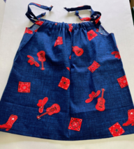 Handcrafted pillow case style vintage fabric country western dress - $19.75