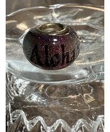 Aloha Glass Bead Charm 925 Sterling Silver Iridescent Multicolor Finish - $20.00