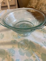 Vintage Indiana Glass Aqua Teal Blue Madrid Recollection Serving Bowl Green New - £24.28 GBP