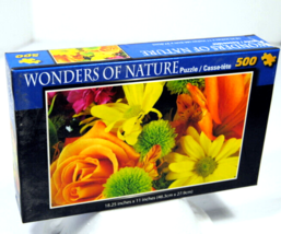 Sealed Cardinal Games 500 Pieces Wonders of Nature Flowers Jigsaw Puzzle - £5.87 GBP