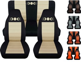 Front and Rear car seat covers fits 1994 to 2004 Ford Mustang  Moon Phase design - £137.03 GBP