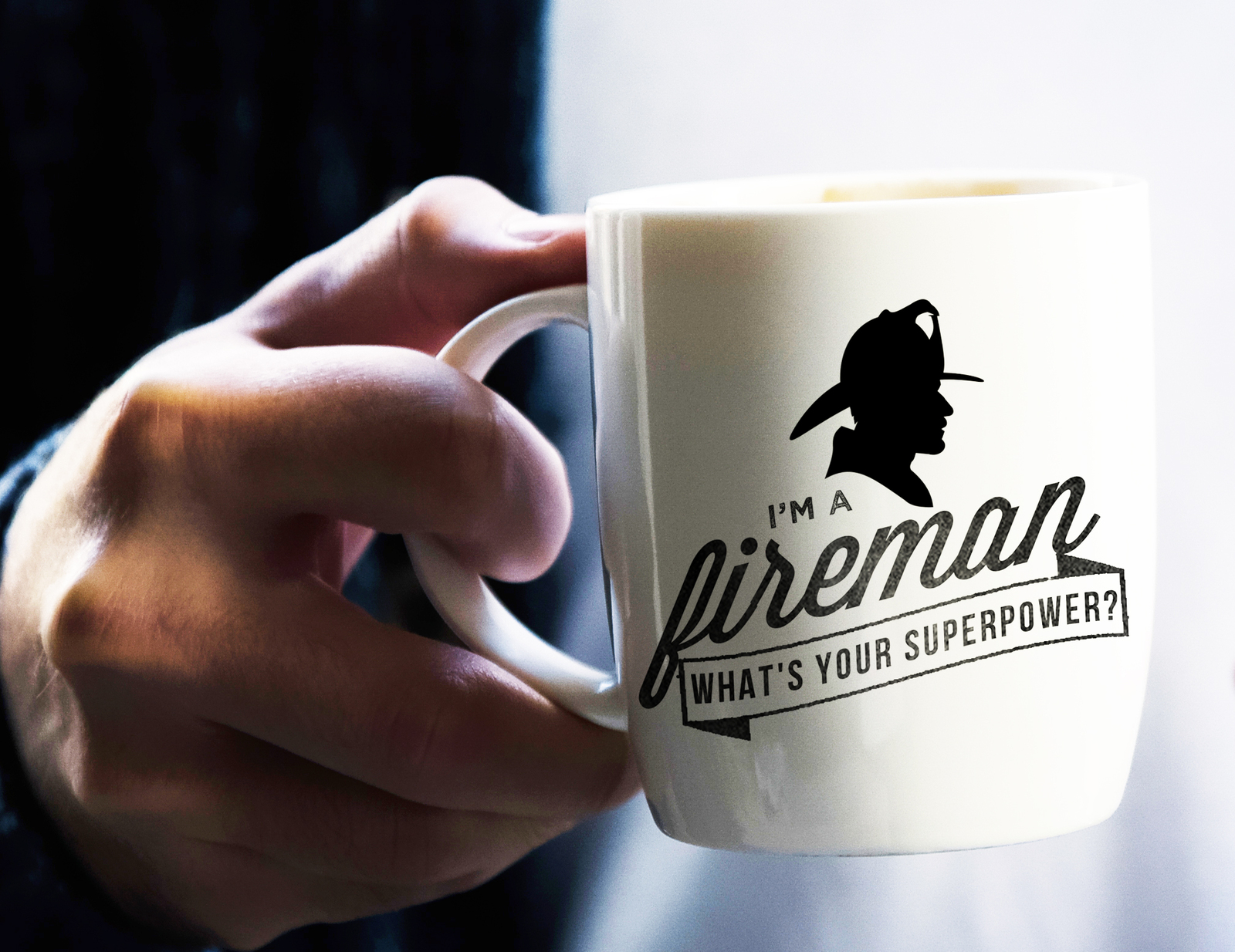 Fireman Mug |Whats Your Superpower | Fireman Gift For Firefighter Mug Coffee Cup