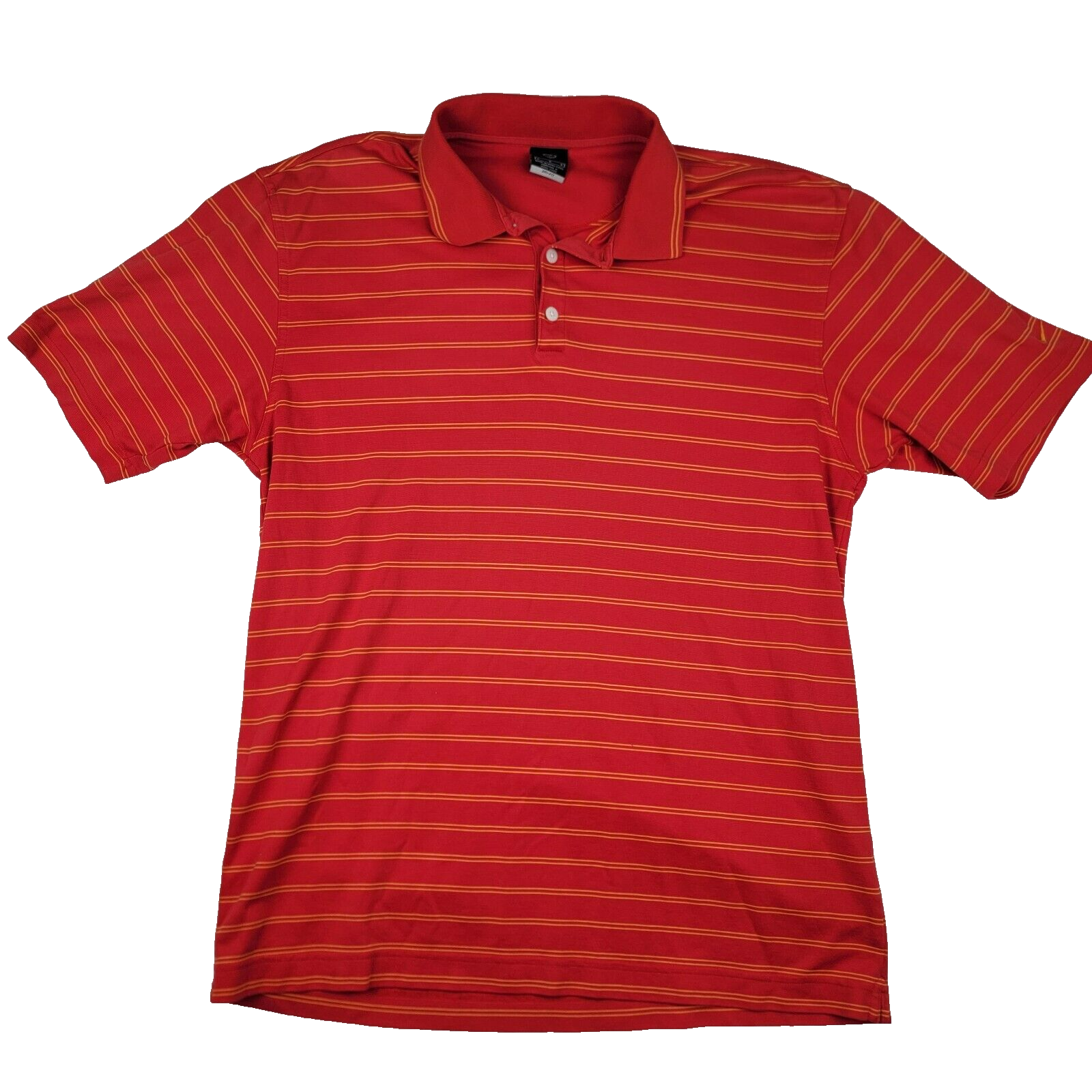 Primary image for Nike Golf Dri Fit Performance Polo Men's Large Red Yellow Striped