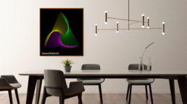 Abstrait géométrique dynamique coloré triangle cercle harmonie - $55.22 CAD