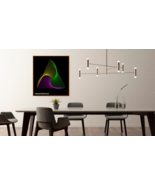 Abstrait géométrique dynamique coloré triangle cercle harmonie - $54.24 CAD