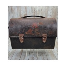 Vintage 1960 American Thermos Company Black Metal &quot;V&quot; Dome Top Workmans ... - $901.71 MXN