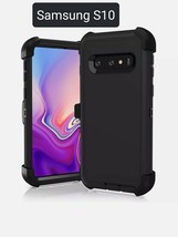 For Samsung Galaxy 9+ Plus Case Cover Shockproof with Belt Clip - Black - $3.99